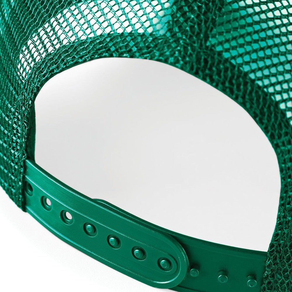 Bottle Green-Bottle Green - Side - Beechfield Mens Half Mesh Trucker Cap - Headwear (Pack of 2)