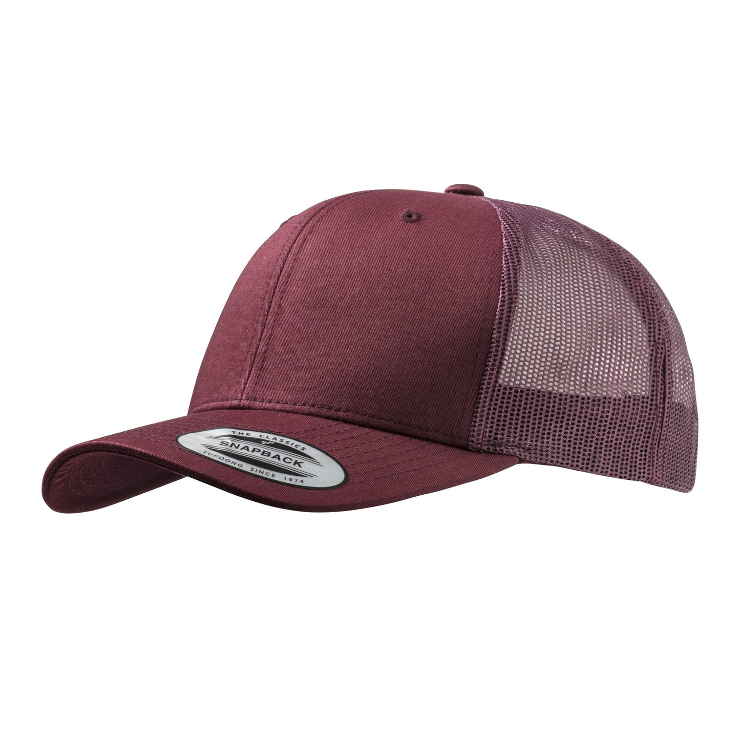 Maroon - Front - Yupoong Flexfit Retro Snapback Trucker Cap (Pack of 2)