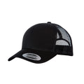 Black-Black - Front - Yupoong Flexfit Retro Snapback Trucker Cap (Pack of 2)