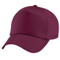 Burgundy - Back - Beechfield Unisex Plain Original 5 Panel Baseball Cap (Pack of 2)