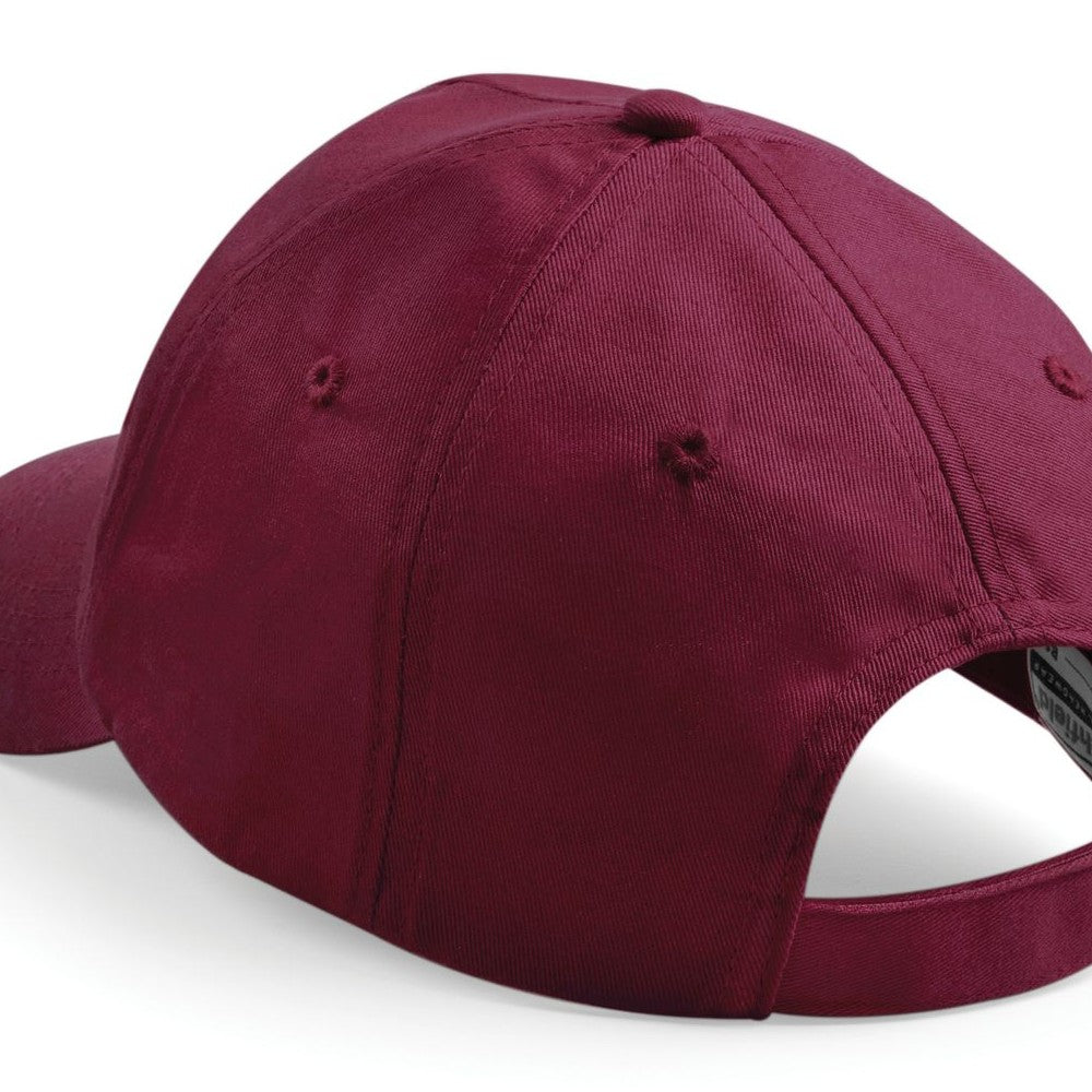 Burgundy - Side - Beechfield Unisex Plain Original 5 Panel Baseball Cap (Pack of 2)