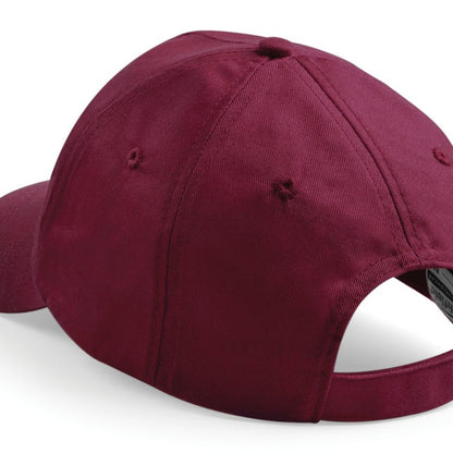 Burgundy - Side - Beechfield Unisex Plain Original 5 Panel Baseball Cap (Pack of 2)