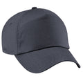 Graphite Grey - Front - Beechfield Unisex Plain Original 5 Panel Baseball Cap (Pack of 2)