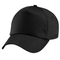 Black - Back - Beechfield Unisex Plain Original 5 Panel Baseball Cap (Pack of 2)