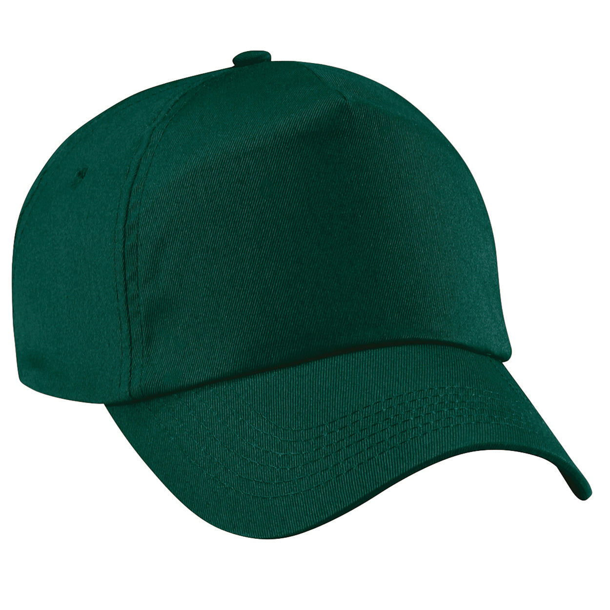 Bottle Green - Front - Beechfield Unisex Plain Original 5 Panel Baseball Cap (Pack of 2)
