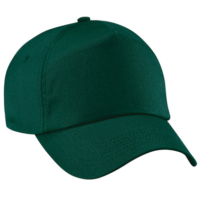 Bottle Green - Front - Beechfield Unisex Plain Original 5 Panel Baseball Cap (Pack of 2)