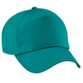 Emerald - Front - Beechfield Unisex Plain Original 5 Panel Baseball Cap (Pack of 2)