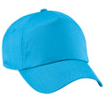 Surf Blue - Front - Beechfield Unisex Plain Original 5 Panel Baseball Cap (Pack of 2)