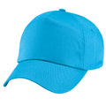 Surf Blue - Back - Beechfield Unisex Plain Original 5 Panel Baseball Cap (Pack of 2)