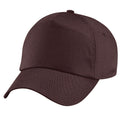 Chocolate - Back - Beechfield Unisex Plain Original 5 Panel Baseball Cap (Pack of 2)