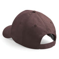 Chocolate - Side - Beechfield Unisex Plain Original 5 Panel Baseball Cap (Pack of 2)