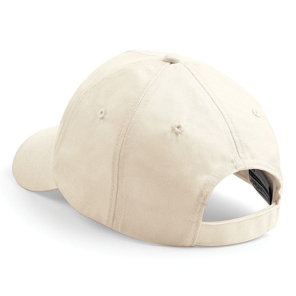 Natural - Side - Beechfield Unisex Plain Original 5 Panel Baseball Cap (Pack of 2)