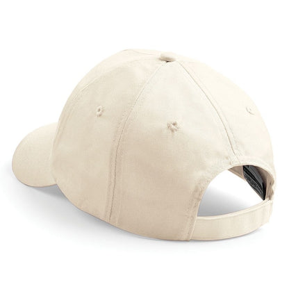 Natural - Side - Beechfield Unisex Plain Original 5 Panel Baseball Cap (Pack of 2)