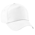 White - Front - Beechfield Unisex Plain Original 5 Panel Baseball Cap (Pack of 2)