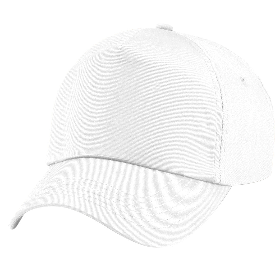 White - Back - Beechfield Unisex Plain Original 5 Panel Baseball Cap (Pack of 2)