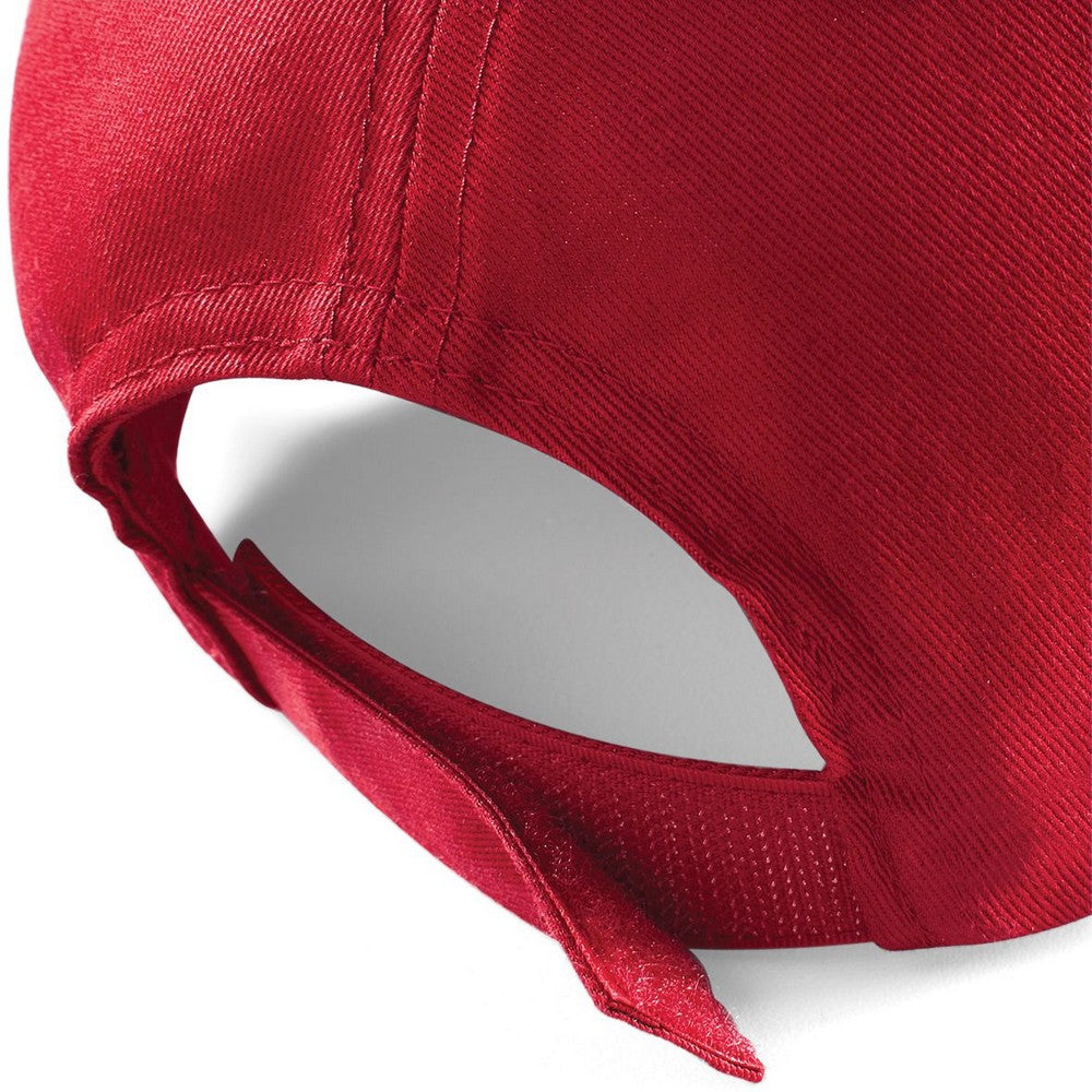 Classic Red - Side - Beechfield Unisex Ultimate 5 Panel Baseball Cap (Pack of 2)