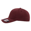 Maroon - Back - Yupoong Mens Flexfit Fitted Baseball Cap (Pack of 2)