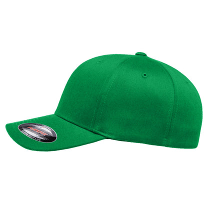 Pepper Green - Back - Yupoong Mens Flexfit Fitted Baseball Cap (Pack of 2)