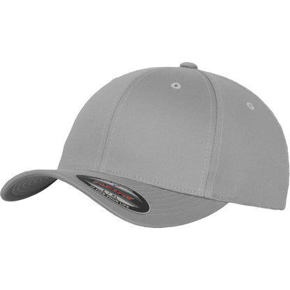 Silver - Front - Yupoong Mens Flexfit Fitted Baseball Cap (Pack of 2)