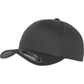 Dark Grey - Front - Yupoong Mens Flexfit Fitted Baseball Cap (Pack of 2)