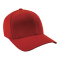 Red - Back - Yupoong Mens Flexfit Fitted Baseball Cap (Pack of 2)