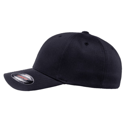 Dark Navy - Back - Yupoong Mens Flexfit Fitted Baseball Cap (Pack of 2)