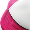 Fuchsia-White - Side - Beechfield Vintage Plain Snap-Back Trucker Cap (Pack of 2)