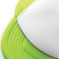 Lime Green-White - Side - Beechfield Vintage Plain Snap-Back Trucker Cap (Pack of 2)