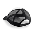 Black-White - Back - Beechfield Vintage Plain Snap-Back Trucker Cap (Pack of 2)