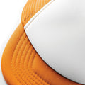 Orange-White - Side - Beechfield Vintage Plain Snap-Back Trucker Cap (Pack of 2)