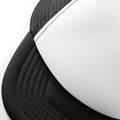 Black-White - Side - Beechfield Vintage Plain Snap-Back Trucker Cap (Pack of 2)