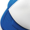 Bright Royal-White - Side - Beechfield Vintage Plain Snap-Back Trucker Cap (Pack of 2)