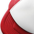Classic Red-White - Side - Beechfield Vintage Plain Snap-Back Trucker Cap (Pack of 2)