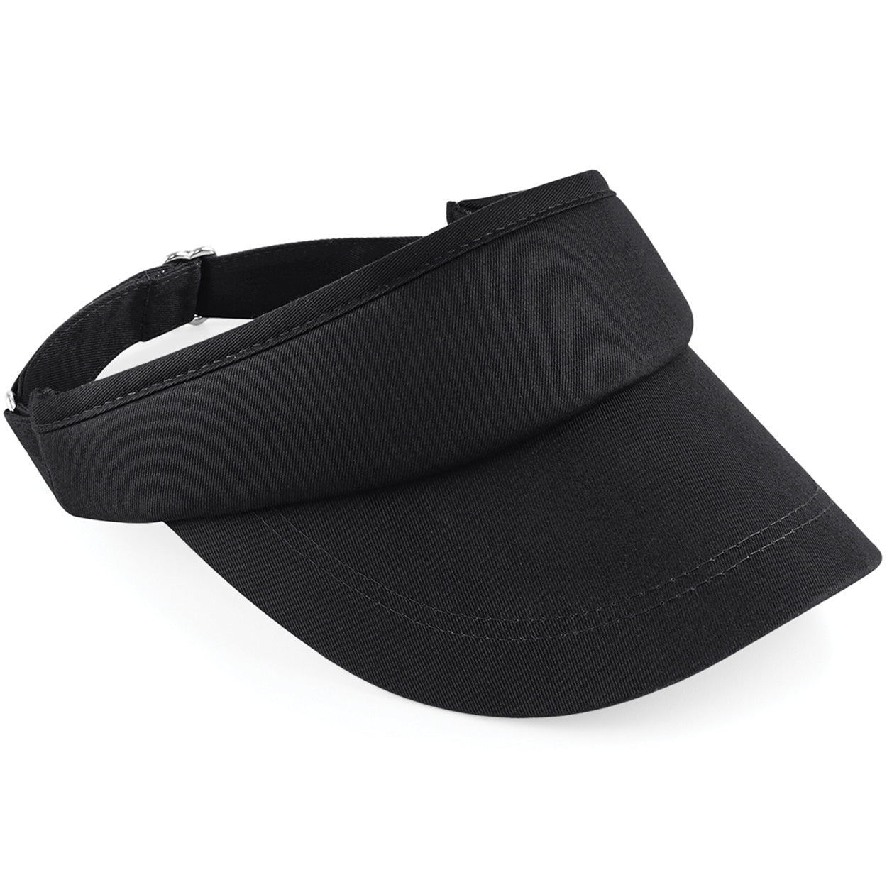 Black - Front - Beechfield Unisex Sports Visor - Headwear (Pack Of 2)