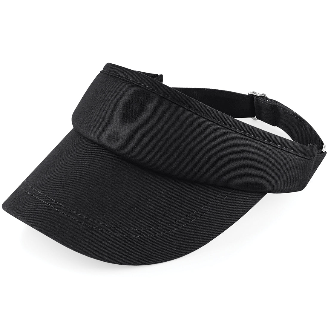 Black - Back - Beechfield Unisex Sports Visor - Headwear (Pack Of 2)