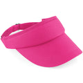 Fuchsia - Front - Beechfield Unisex Sports Visor - Headwear (Pack of 2)