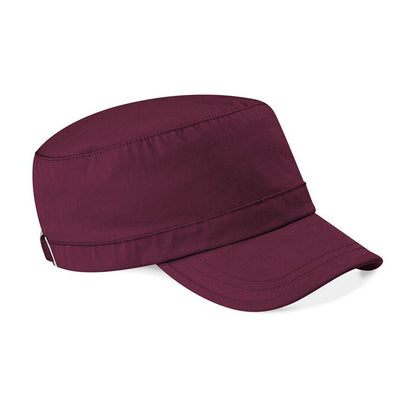 Burgundy - Front - Beechfield Army Cap - Headwear (Pack of 2)