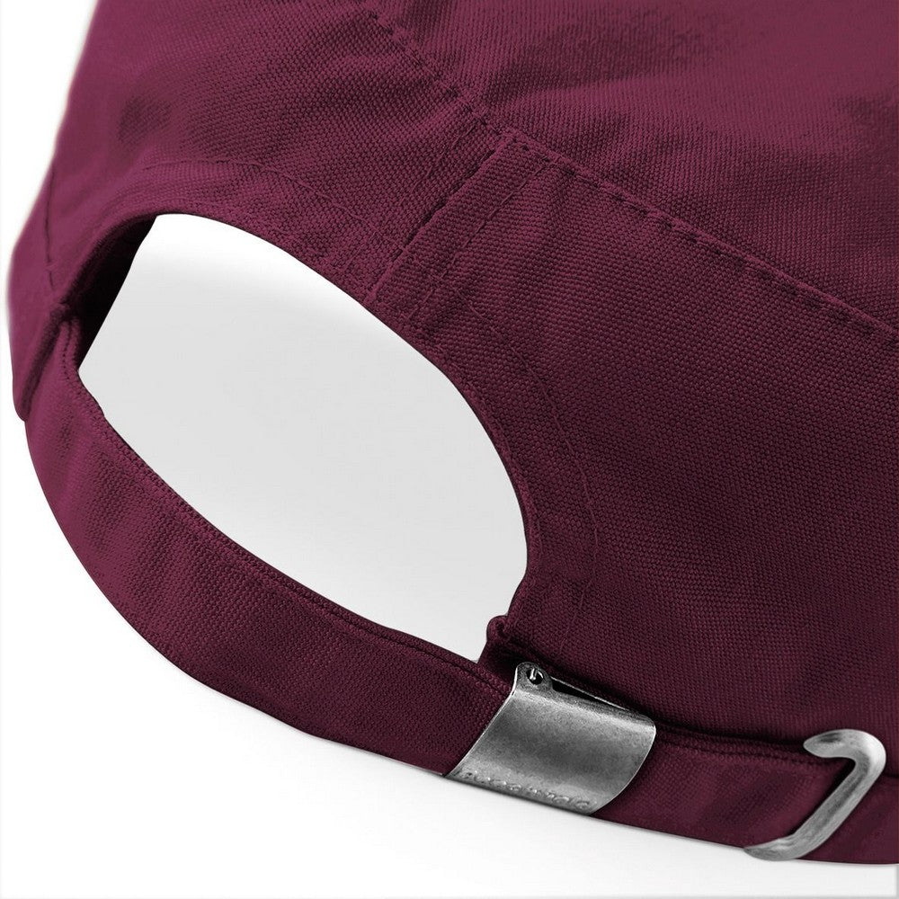 Burgundy - Side - Beechfield Army Cap - Headwear (Pack of 2)