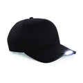 Black - Front - Beechfield LED Light Baseball Cap (Pack of 2)