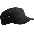 Vintage Black - Front - Beechfield Unisex Urban Army Cap - Headwear (Pack of 2)