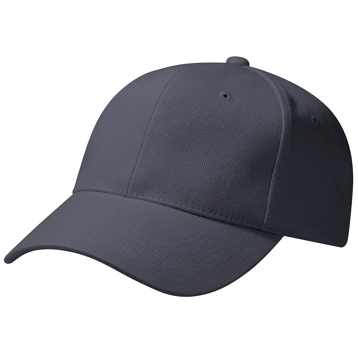 Graphite Grey - Back - Beechfield Unisex Pro-Style Heavy Brushed Cotton Baseball Cap - Headwear (Pack of 2)