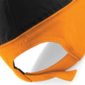 Black-Orange - Side - Beechfield Unisex Teamwear Competition Cap Baseball - Headwear (Pack of 2)