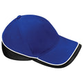 Bright Royal-White - Front - Beechfield Unisex Teamwear Competition Cap Baseball - Headwear (Pack of 2)