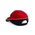 Classic Red-Black - Back - Beechfield Unisex Teamwear Competition Cap Baseball - Headwear (Pack of 2)