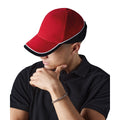 Classic Red-Black - Side - Beechfield Unisex Teamwear Competition Cap Baseball - Headwear (Pack of 2)