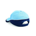 Sky-French Navy - Back - Beechfield Unisex Teamwear Competition Cap Baseball - Headwear (Pack of 2)