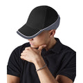 Black-Graphite Grey - Back - Beechfield Unisex Teamwear Competition Cap Baseball - Headwear (Pack of 2)