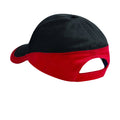 Black-Classic Red - Back - Beechfield Unisex Teamwear Competition Cap Baseball - Headwear (Pack of 2)