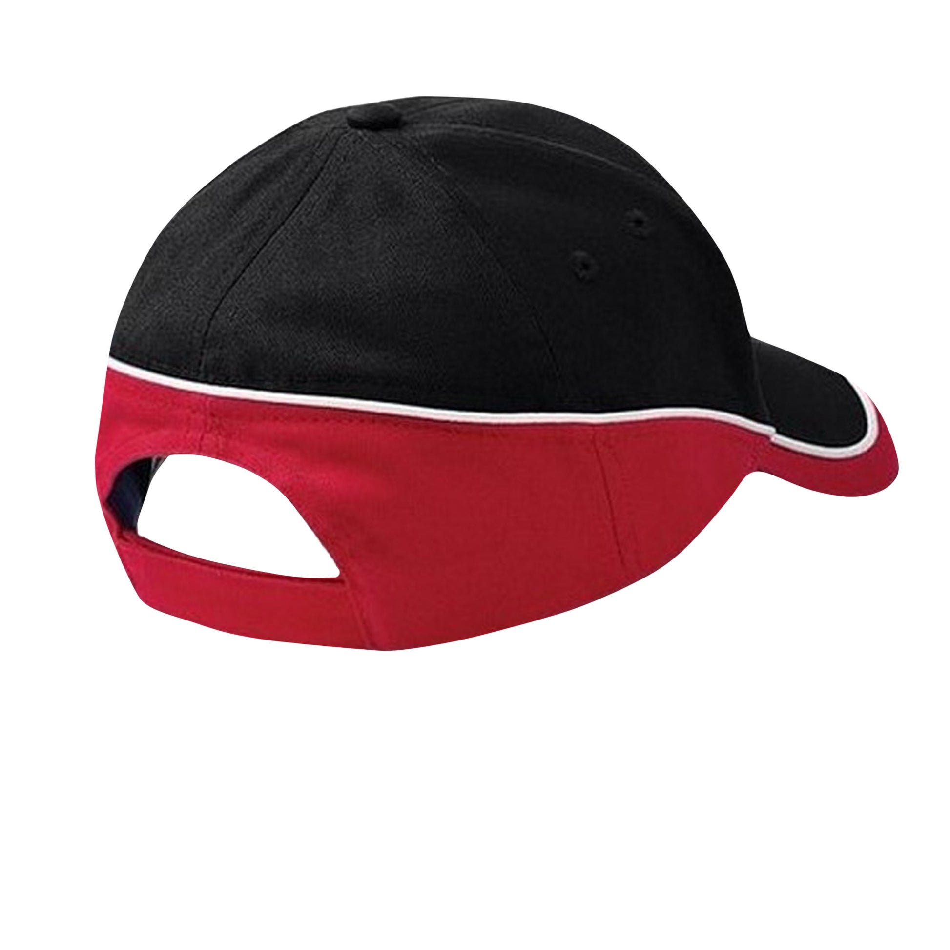 Black-Classic Red - Side - Beechfield Unisex Teamwear Competition Cap Baseball - Headwear (Pack of 2)