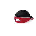 Black-Classic Red-White - Pack Shot - Beechfield Unisex Teamwear Competition Cap Baseball - Headwear (Pack of 2)